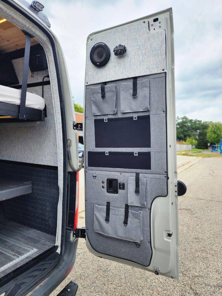 Rear door storage--Full coverage